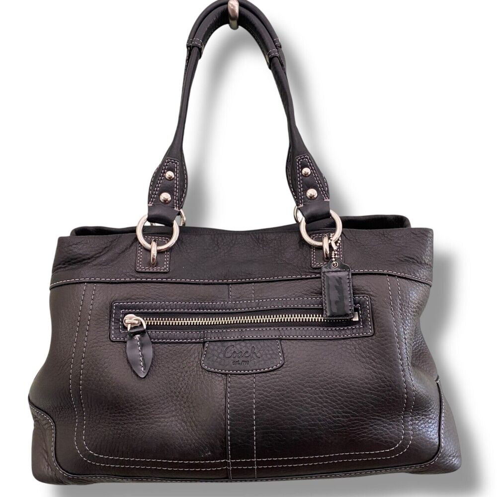Coach Black Leather Satchel